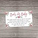 Floral Baby Shower Bring a Book Insert - 50 Count