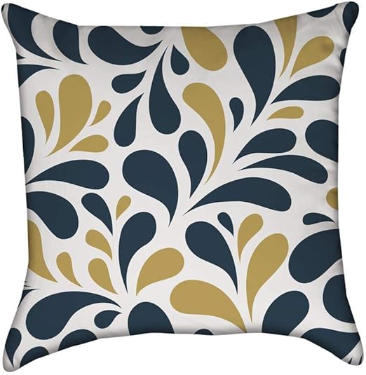 mustard and navy pillows