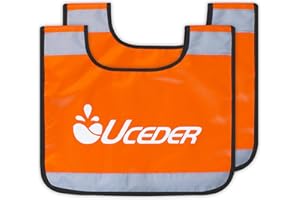 UCEDER Winch Damper,Heavy Duty Safety Recovery Cable Dampener with Reflective Strips Winch Rope Dampener Car Off-Road Line Dampener Blanket with Pocket(Orange,2)