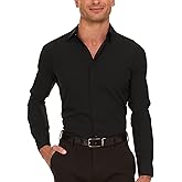 Nautica Regular Fit Long Sleeve Button Down Dress Shirts for Men - Wrinkle Free Long Sleeve Shirt Mens Formal 4-Way Stretch