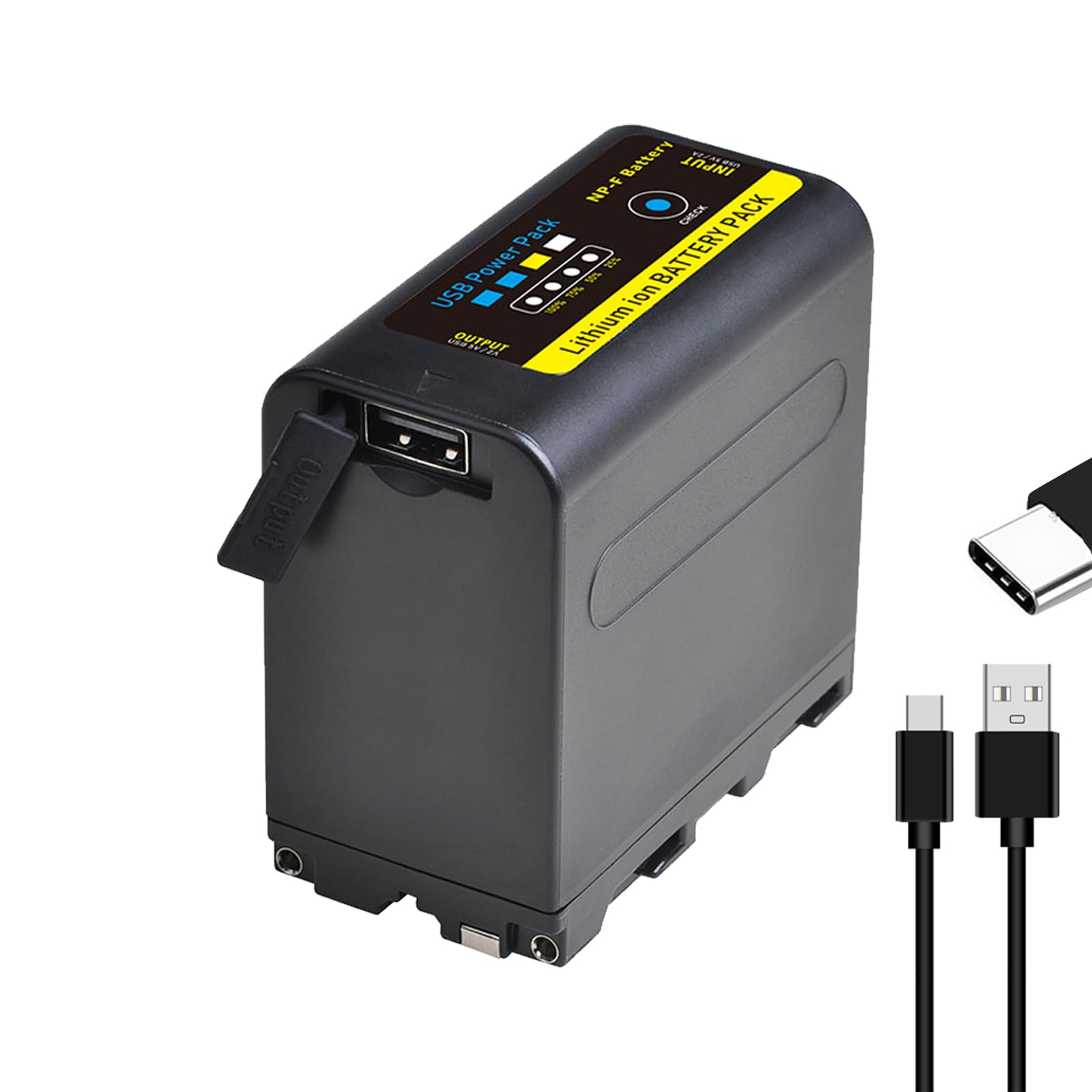 DuraPro 7200mAh 1Pc NP-F970 NP-F960 Battery with LED indicator for NP-F970,NP-F550,NP-F750,NP-F330,NP-F770,NP-F960, NP-F530, P-F570 KYTD Camera Batteries