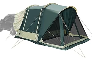 DMH OUTDOORS SUV Tent with Screen Porch, 5 Person SUV Tents for Camping, SUV Tailgate Tent for Outdoor, Easy Set Up Car Van Tent, Car Camping Tent Includes Movie Screen, 12'x10'x87in(H)