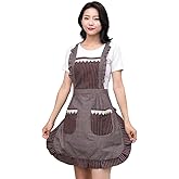 Cute Apron for Women with Pockets, Comfortable Kitchen Apron, Perfect for Cafe Shop, Baking, Gardening, Cooking.
