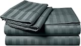 MOONLIGHT20015 Double Duvet Set Reversible Stripes Charcoal 200x200 CM view 7