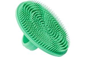 Boie USA Face Scrubber - Handheld Facial Tool, Deep Cleansing Exfoliating Facial Brush. Fights Acne with Gentle, Silicone-Like Bristles, Long Lasting, & Hypoallergenic (Mint)
