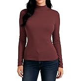 IVOVFANZY Long Sleeve Turtleneck Women - Mock Neck Basic Shirts Thermal Undershirt Lightweight Base Layer T-Shirt