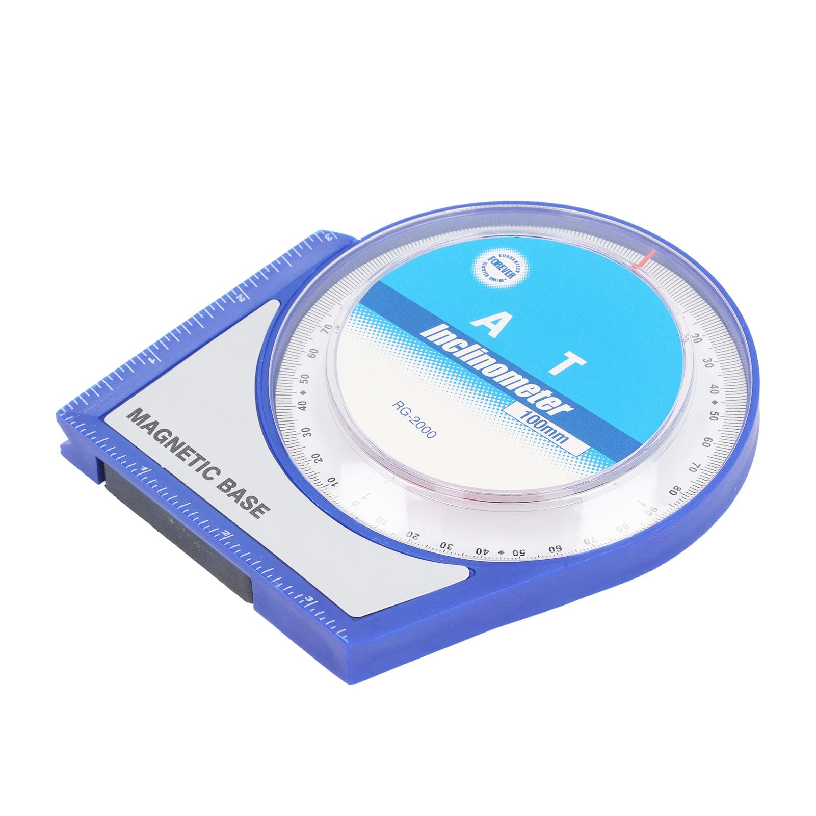 Angle Finder Magnetic Base 4-Piece 90-Degree Inclinometer Clear Reading ABS Plastic for DIY Enthusiasts