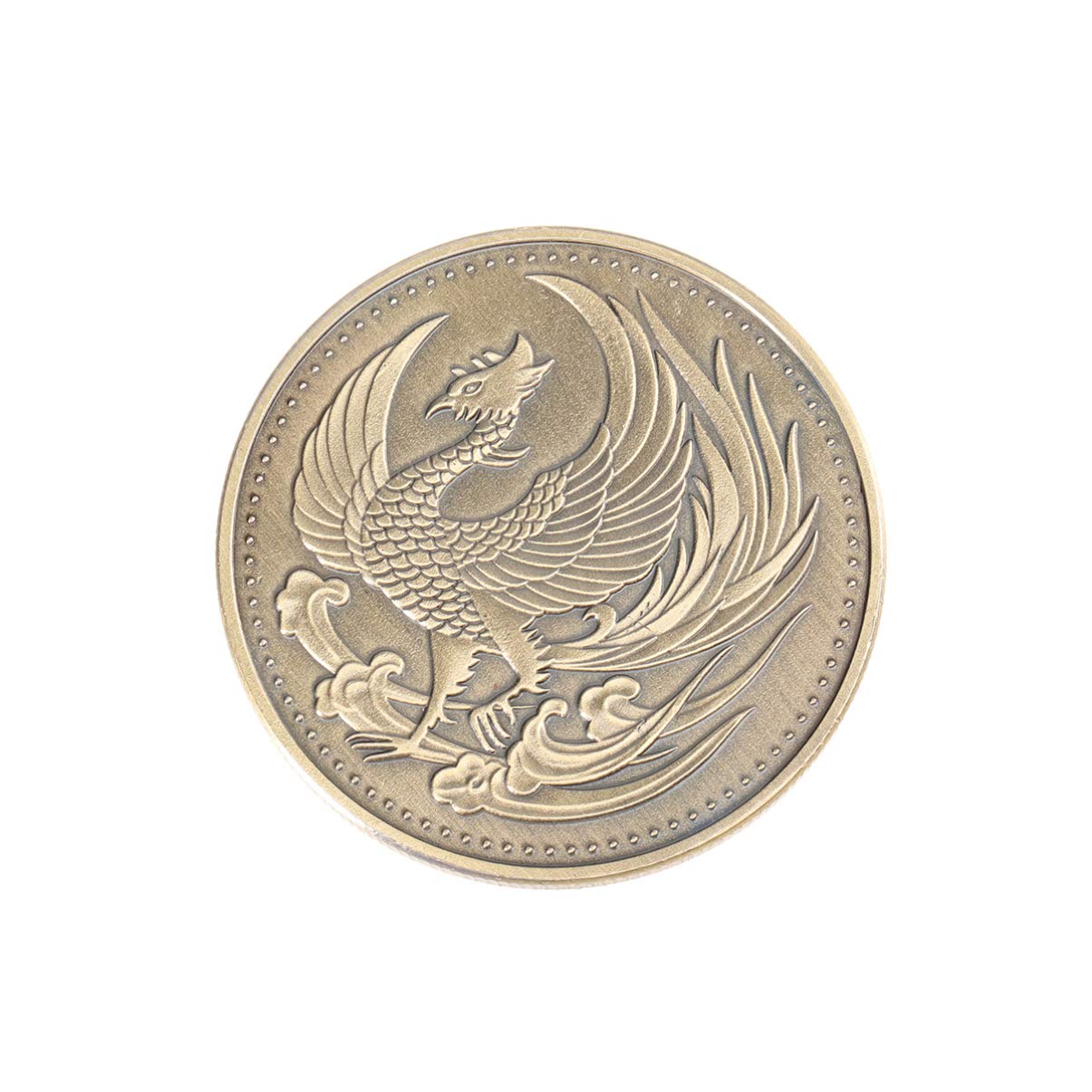 LIOOBO 1 piece Commemorative Coin Phoenix Meaningful Bronze Coin for Friends Family Workers