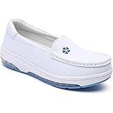 ISPDDELR Women's Breathable Lightweight Healthcare Nursing Air-Cushion Orthopedic Slip-On Nurse Shoes Fashion Round-Toe Wedge Heel Thick-Soled Comfortable Walking Casual Athletic Loafers