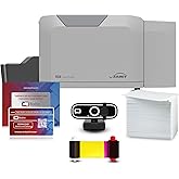 Bodno Seaory S28 Dual Sided ID Card Printer &amp; Complete Supplies Package ID Software and Camera - Bronze Edition