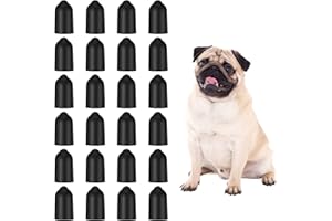Weewooday 24 Pieces Shock Collar Dog Rubber Tips Training Collar Replacement Parts Silicone Covers for Training Rubber Dog Shock Prongs or Anti Bark Collars Tool(13 mm)