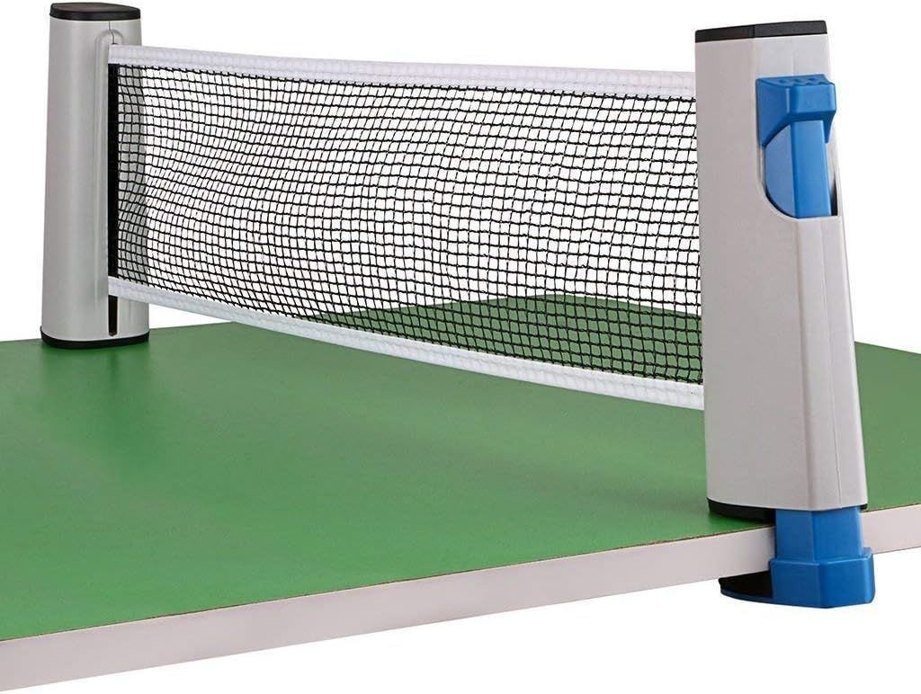 GBFB Retractable Portable Table Tennis Net and Post Set Adjustable Length Replacement Ping Pong Net Play Ping Pong Anywhere