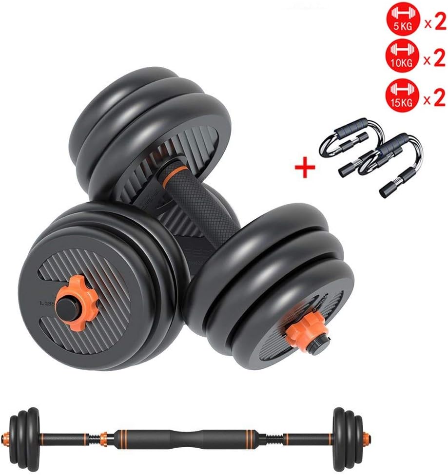 Heclong Dumbbells Set Large Dumb Bells Barbell Strength Weight 10KG 20Kg 30GK 40KG Adjustable Body Building，Gym Work Out Training