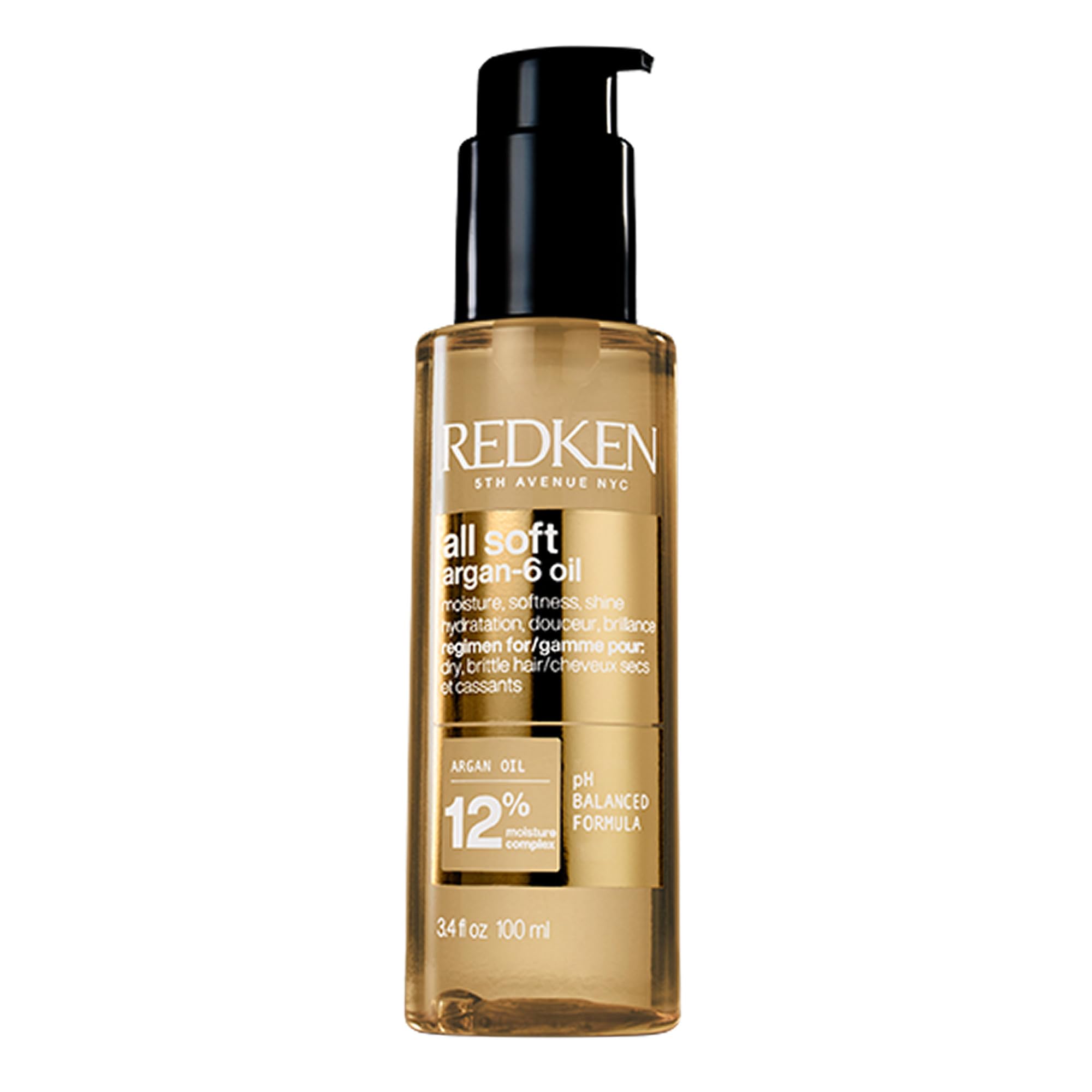 Redken All Soft Argan-6 Oil Treatment For Dry Hair – Deeply Conditions Hair, Adds Softness and Shine With Argan Oil