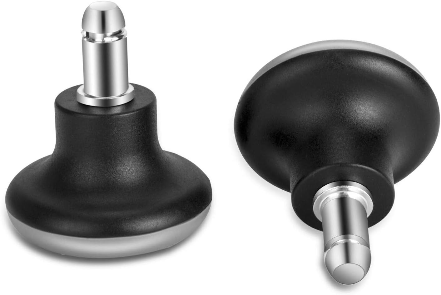 Bell Glides Replacement Office Chair Swivel Caster Wheels to Fixed Stationary Castors, Short Profile Black 5pcs: Automotive