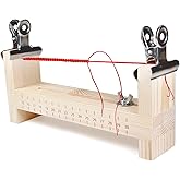 Utoolmart Wood Bracelet Jig, Adjustable Length Paracord Jig Bracelet Maker DIY Hand Knitting Wristband Maker for Bracelets Necklaces Car Hangings with 2 Clamps
