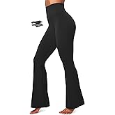 IUGA Flare Leggings for Women Tummy Control Flared Leggings No Front Seam Yoga Pants Women High Waisted Workout Bell Bottoms