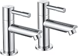 Wasserrhythm Twin Basin Taps Chrome Lead-Free 304 Stainless Steel 1/4 Turn