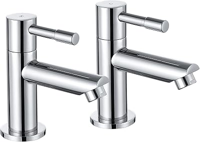 Wasserrhythm Twin Basin Taps Chrome Lead-Free 304 Stainless Steel 1/4 Turn