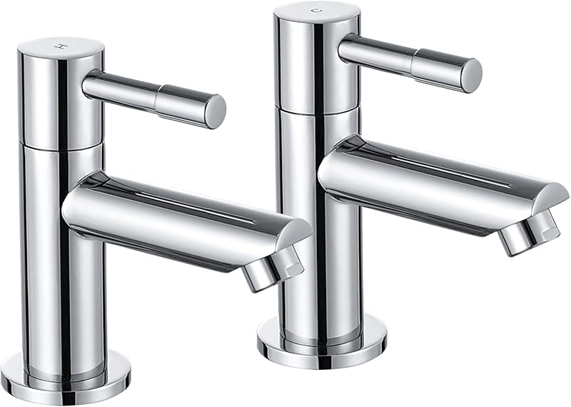 Wasserrhythm Twin Basin Taps Chrome Lead-Free 304 Stainless Steel 1/4 Turn