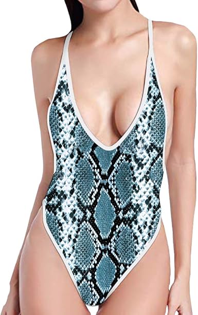 blue snakeskin swimsuit