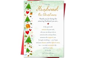Beixian Husband Christmas Card, Funny Christmas Card for Husband from Wife-8x5.3 Inches, Double-Sided