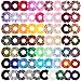 SUBANG 12 Pieces Colors Fashion Hair Bands Deft Bun Maker Cloth Maker Summer Headband Hair Twist Tool Hair Accessories for Women Girls