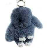Unpafcxddyig Bunny Keychain Cute Soft Artificial fur Keychain Car Handbag Keyring