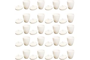 GSC International CHF-10-20 Porcelain Crucibles with Lids, High-Form, 10ml, Pack of 20