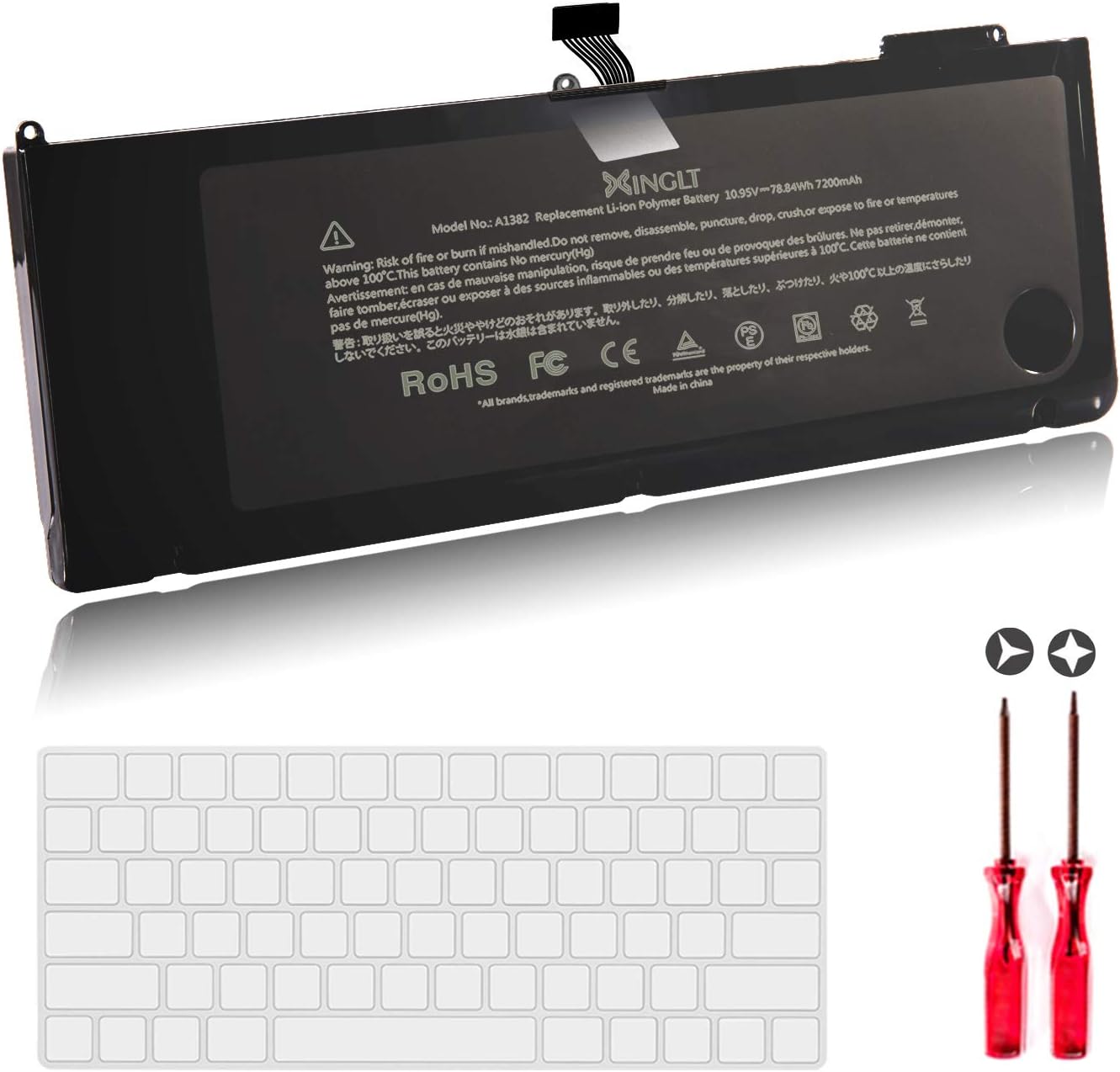 A1382 Laptop Battery for Apple MacBook Pro A1286 15 inch [EMC Number:2353-1, 2563,2556] Only for MacBook Pro A1286 15" Early 2011, Late 2011, Mid 2012 Version High Capacity 7200mAh 10.95V/78.84Wh