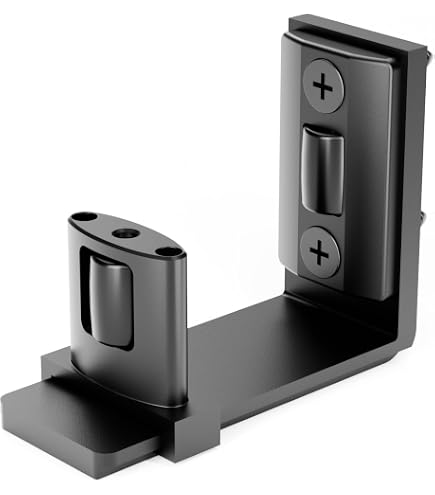 FLYVLIEG Sliding Barn Door Bottom Floor Guide – Adjustable U-Shape Wall Mount, Black, 1 PC