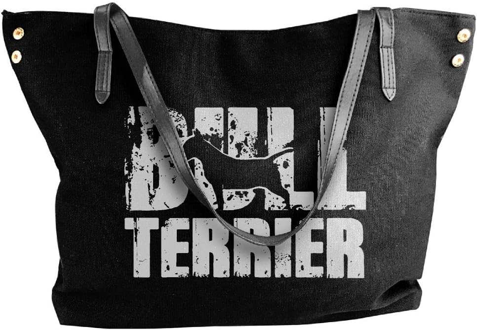 Women Canvas Tote Bag,Bull Terrier Fashion Shoppingbags For Women