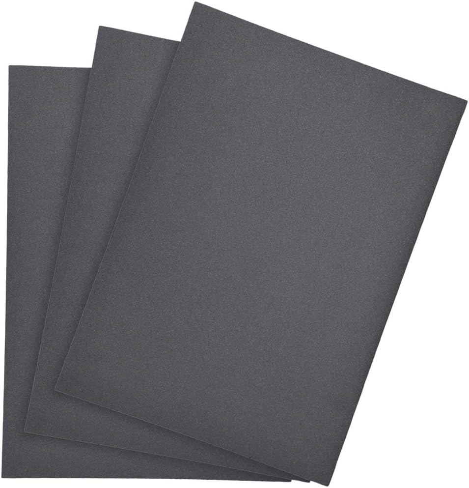 sourcing map 500 Grits Sanding Sheets 9-inch x 11-inch Wet Dry Silicon Carbide Sandpaper for Wood Furniture Metal Automotive Polishing 3pcs