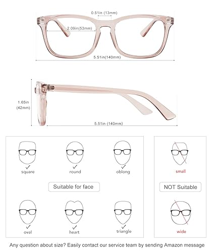 MEETSUN Blue Light Blocking Glasses Women Men, Anti Eye Strain Headache  (Sleep Better),Computer Glasses UV400