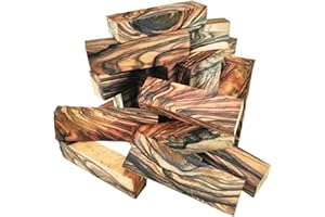 VAREE69 The Best Macassar Ebony Exotic Lumber Hardwood Burl Knives Handle Scales Knife Makers Material Wood DIY Tools 1Pc Size: 1.5 x 5.25 x 1 Inches