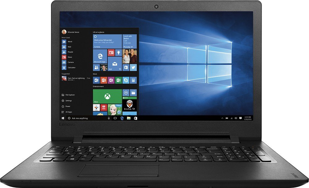 2016 Newest Lenovo 110-15IBR 15.6" 1366x768 widescreen LED Laptop, Intel Celeron processor N3060 1.6 GHz, 4GB RAM, 500GB HDD, DVD-RW, Wireless-AC, Bluetooth, HDMI, Windows 10