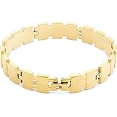 Tommy Hilfiger Women's Jewelry 2780780 Gold Plated with Crystal Link Bracelet, Color: Gold Plated