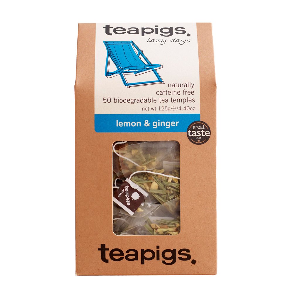 teapigs Lemon and Ginger Tea 125 g (Pack of 1, Total 50 Tea Bags