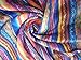 OYANUS Womens Rainbow Stripe Open Shoulder Bell Sleeve Spaghetti Ruffle Beach Dress