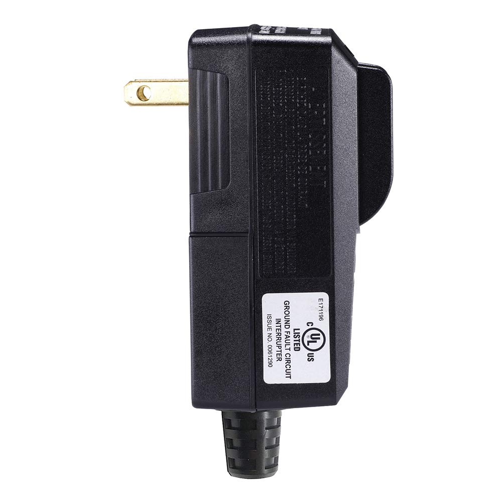 GFCI Plug Replacement 2 Prong Electrical Cord End Male GFI Waterproof