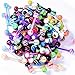 BodyJ4You 100PC Tongue Barbells Nipple Rings 14G Acrylic Ball Flexible Bar Random Body Piercing Jewelry
