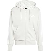 adidas mens Essentials 3-stripes Fleece Full-zip Hooded Track Top