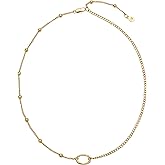 Semper.L 14K Gold Plated Dainty Layered Chain Necklace for Women – Adjustable Minimalist Pendant Jewelry, Trendy Fashion Gift | Star & Anchor Necklace