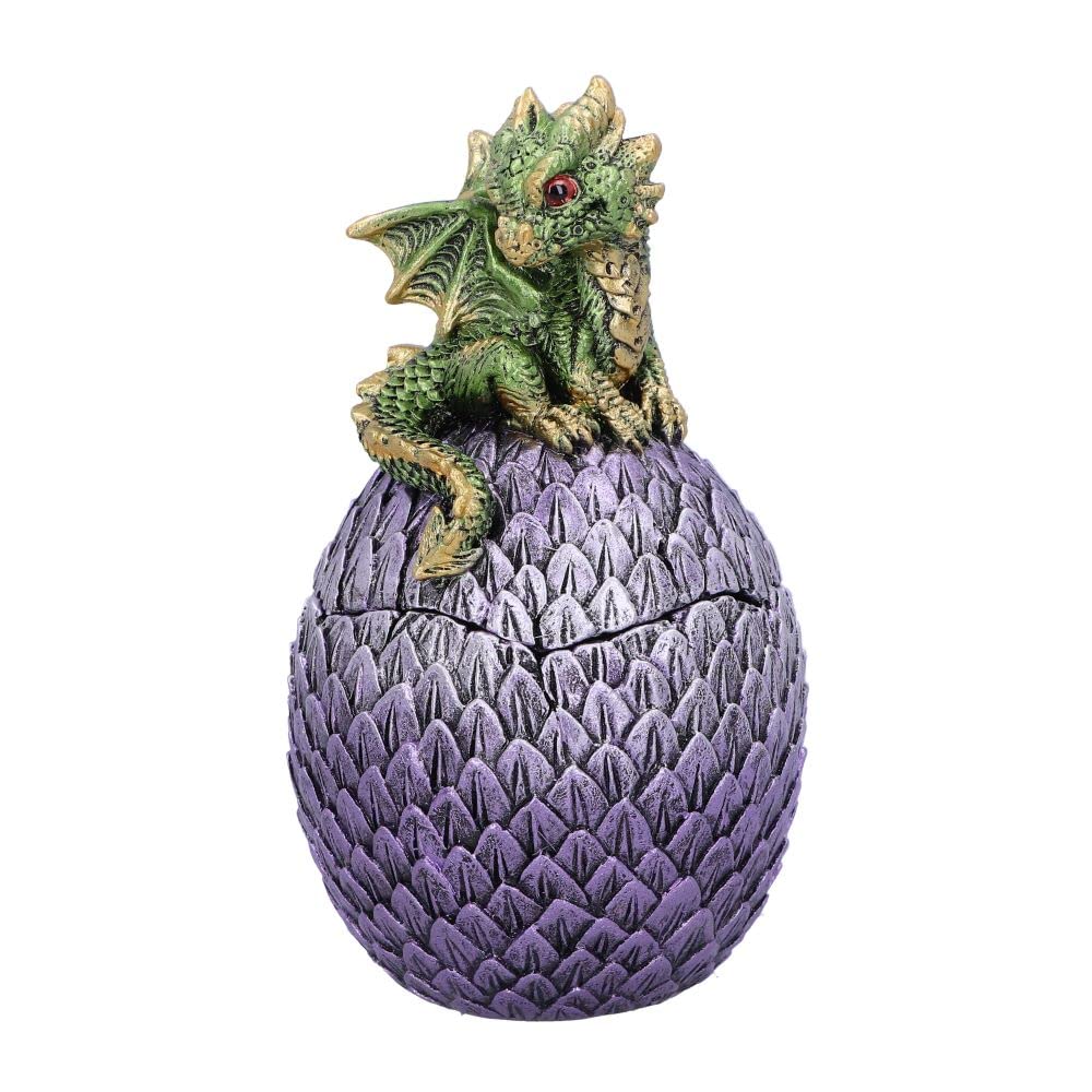 Nemesis Now Dragonling Perch Box (Green) 14cm, Polyresin