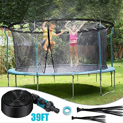 Runpo Trampoline Sprinkler Water Play 39 Feet Misting Outdoor Cooling