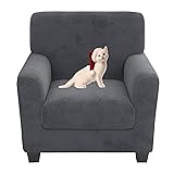 XYMHUN Velvet Plush 2 Pieces Chair Covers for