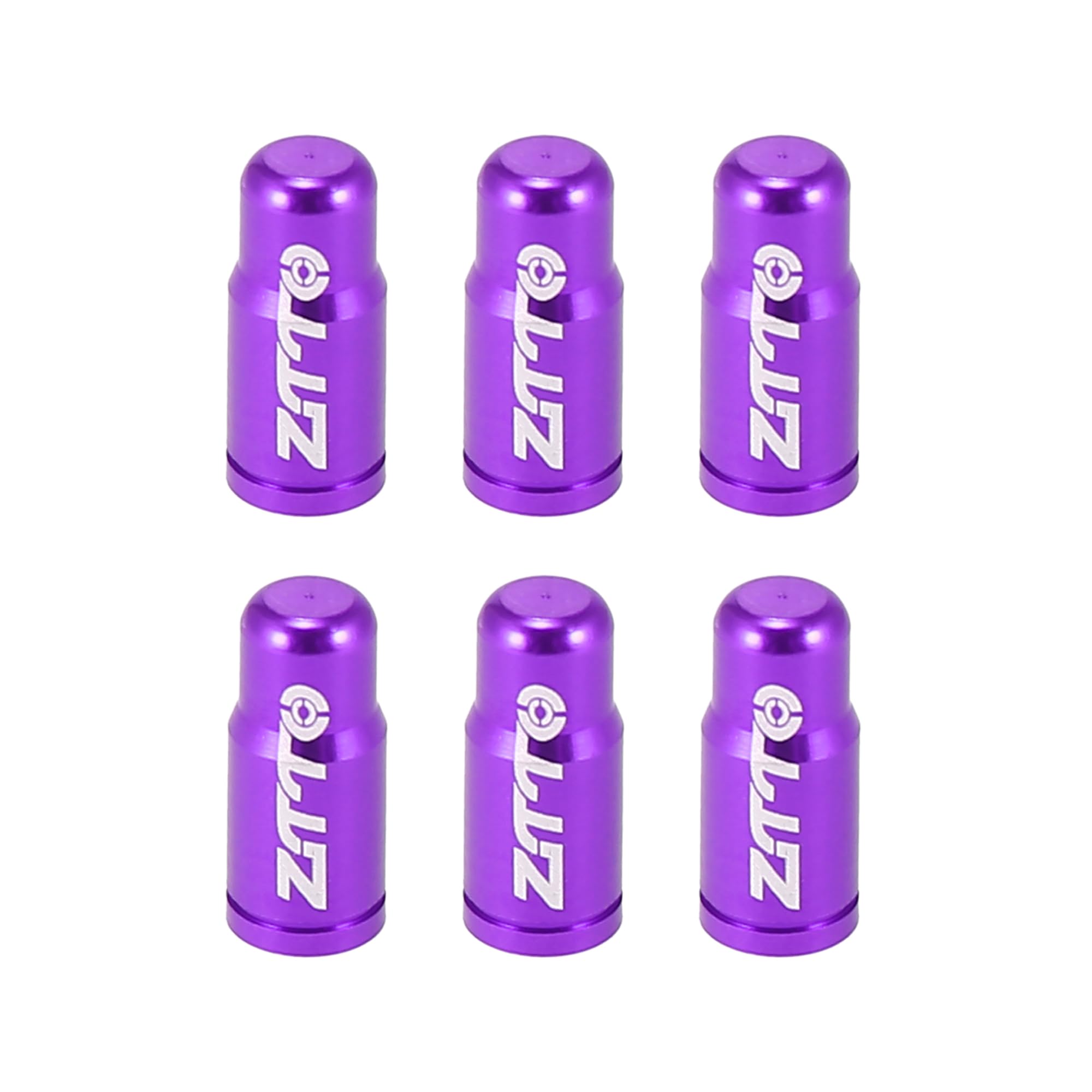 X AUTOHAUX 6pcs Tire Valve Caps Dust Covers for Bicycle Road Bike MTB Purple