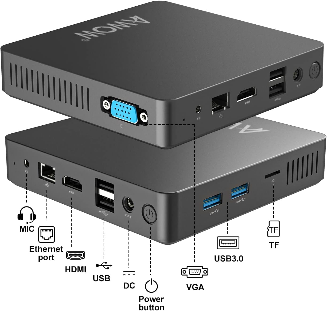 Mua AWOW Mini PC Windows 10 PRO, Intel 4 Cores Celeron N3350 (Max 2.4 ...