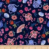 Cotton + Steel 0476800 Rifle Paper Co. Wonderland Garden Party Navy Fabric by the Yard