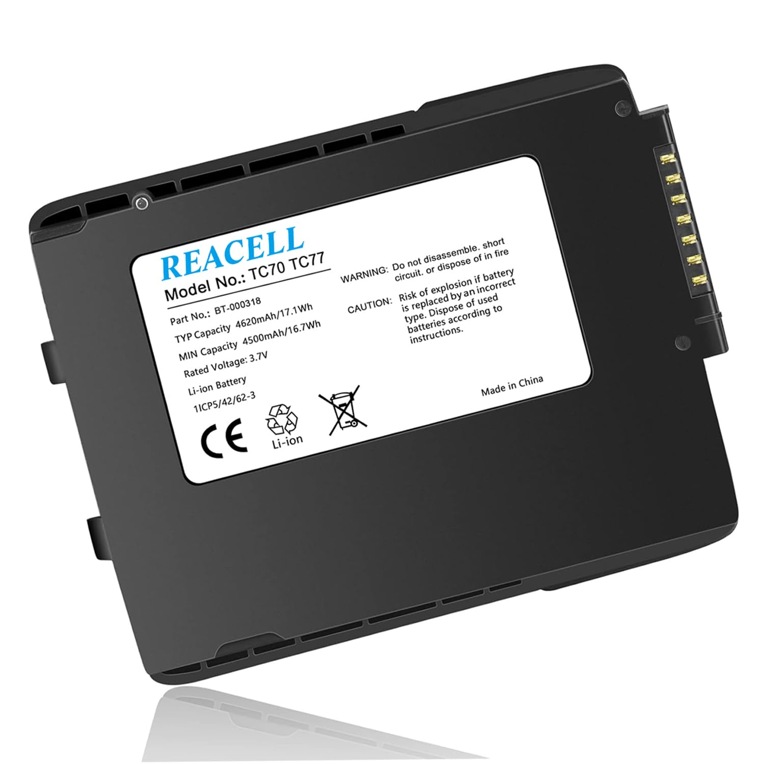 Photo 1 of 4620mAh TC70 Battery Replace for Zebra Symbol TC77 BT-000318 TC75 TC70X BTRY-TC7X-46MA2 82-171249-01 82-171249-02 TC72 TC75GK TC720L TC700H TC77HL TC700K